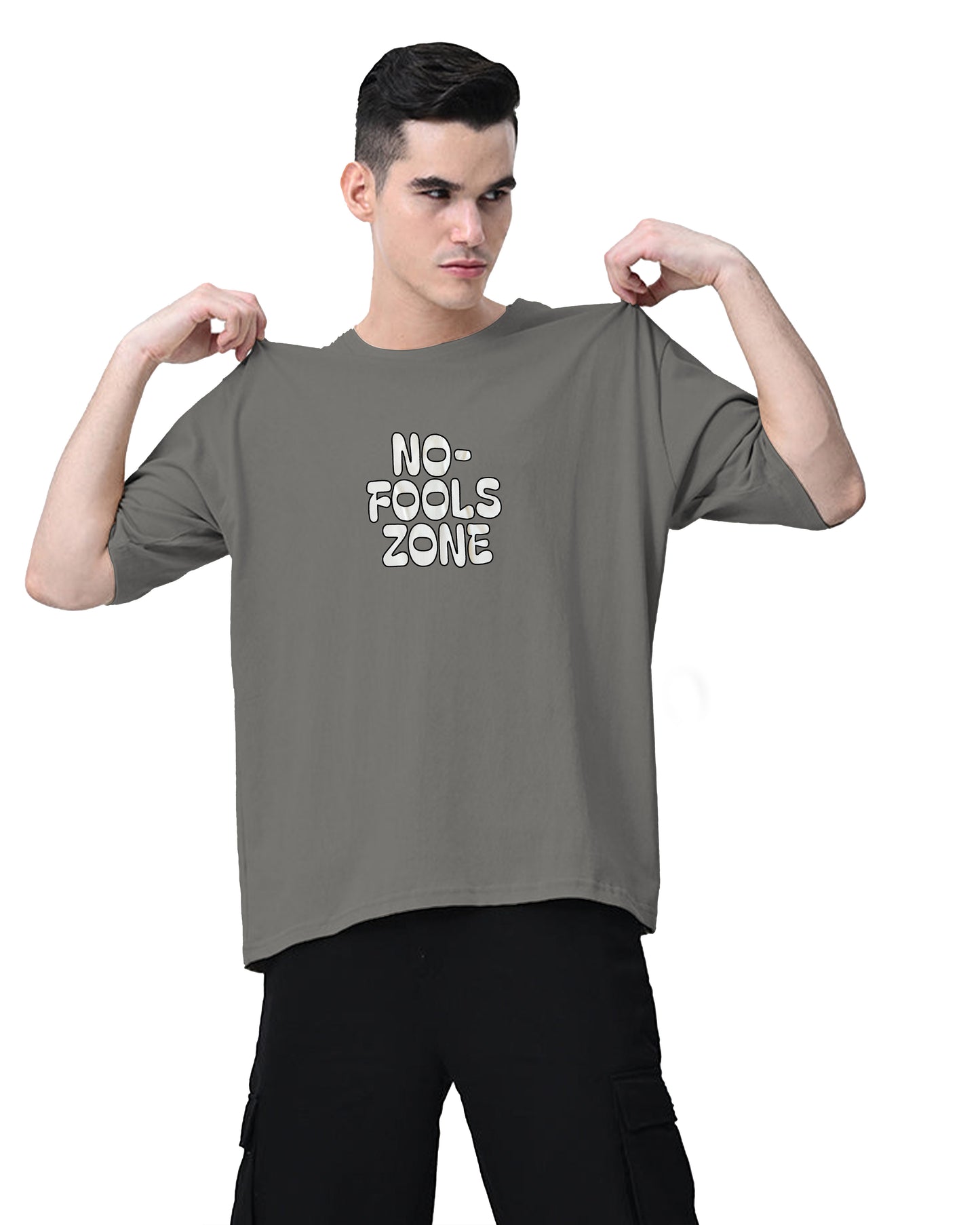 Down Shoulder Printed T-Shirt