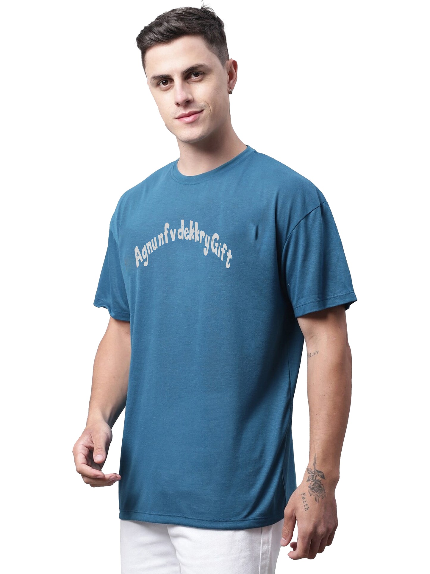 Drop Shoulder Printed T-Shirt