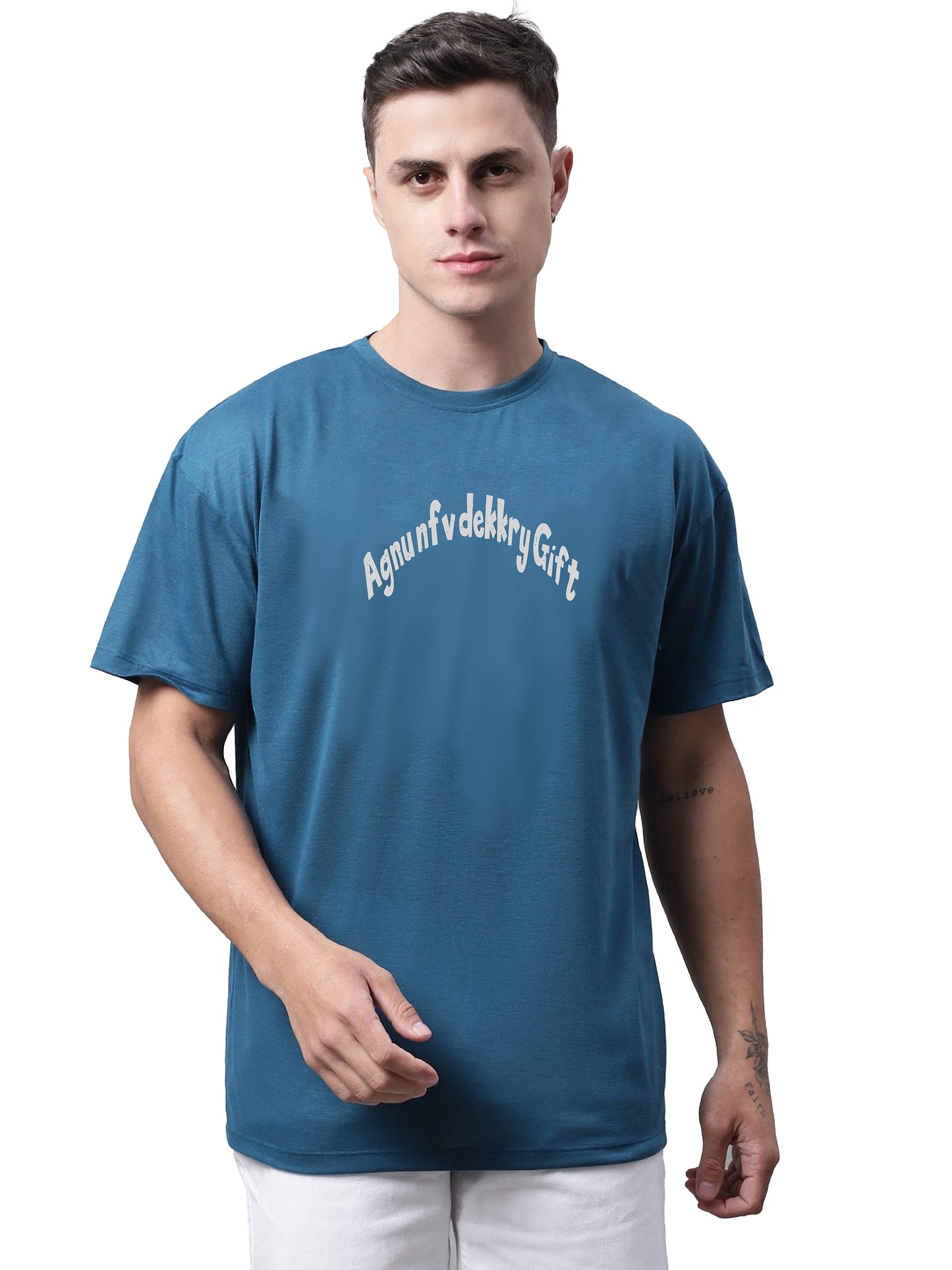 Drop Shoulder Printed T-Shirt