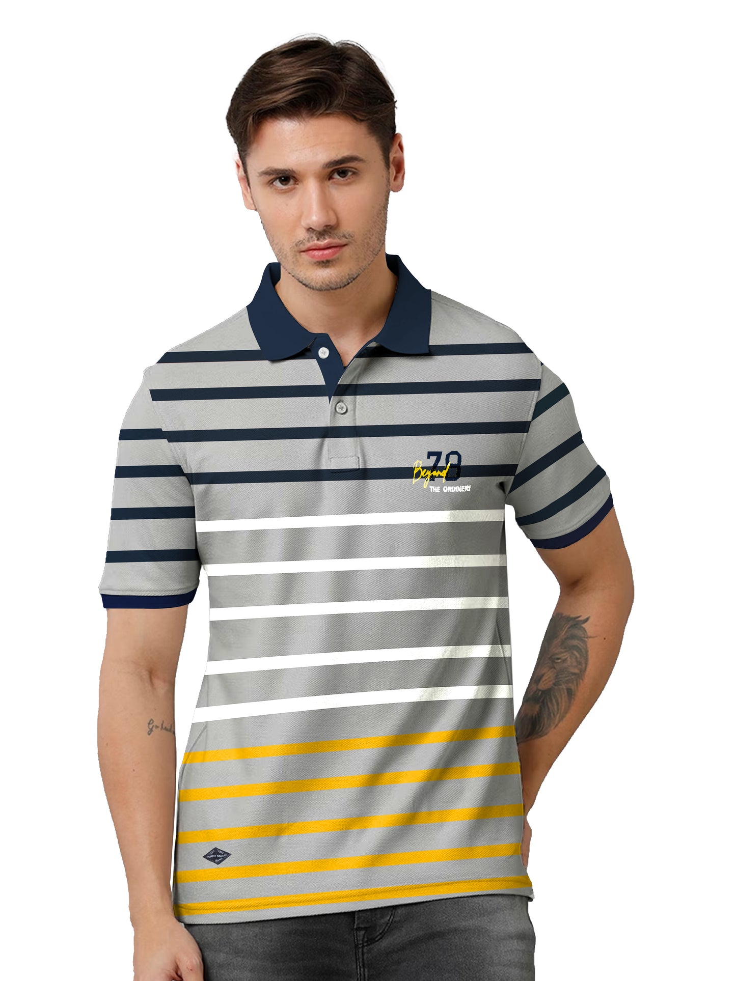 Striped Collar T-Shirt