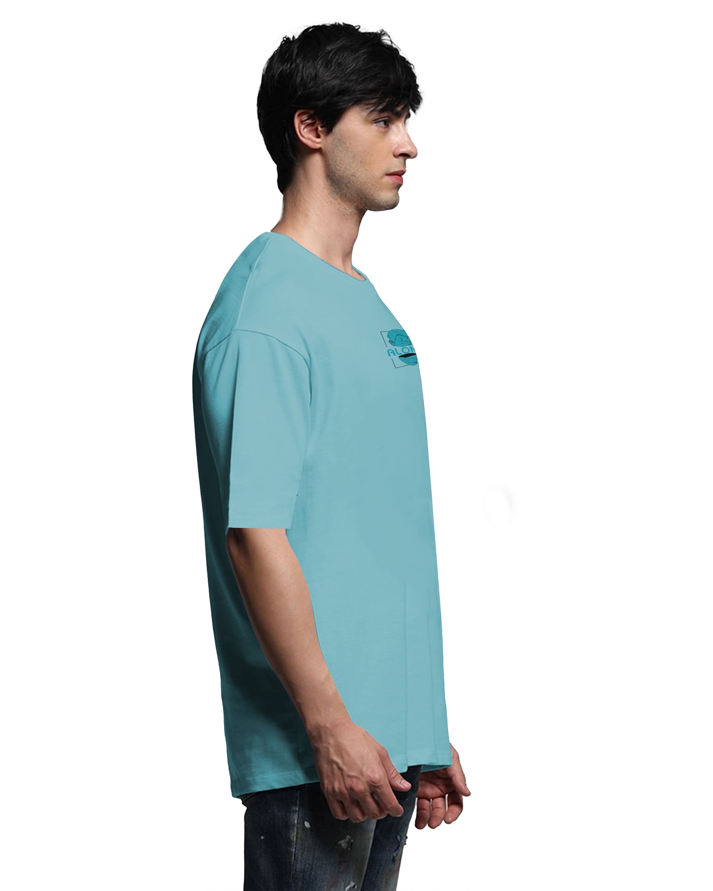 Down Shoulder Printed T-Shirt