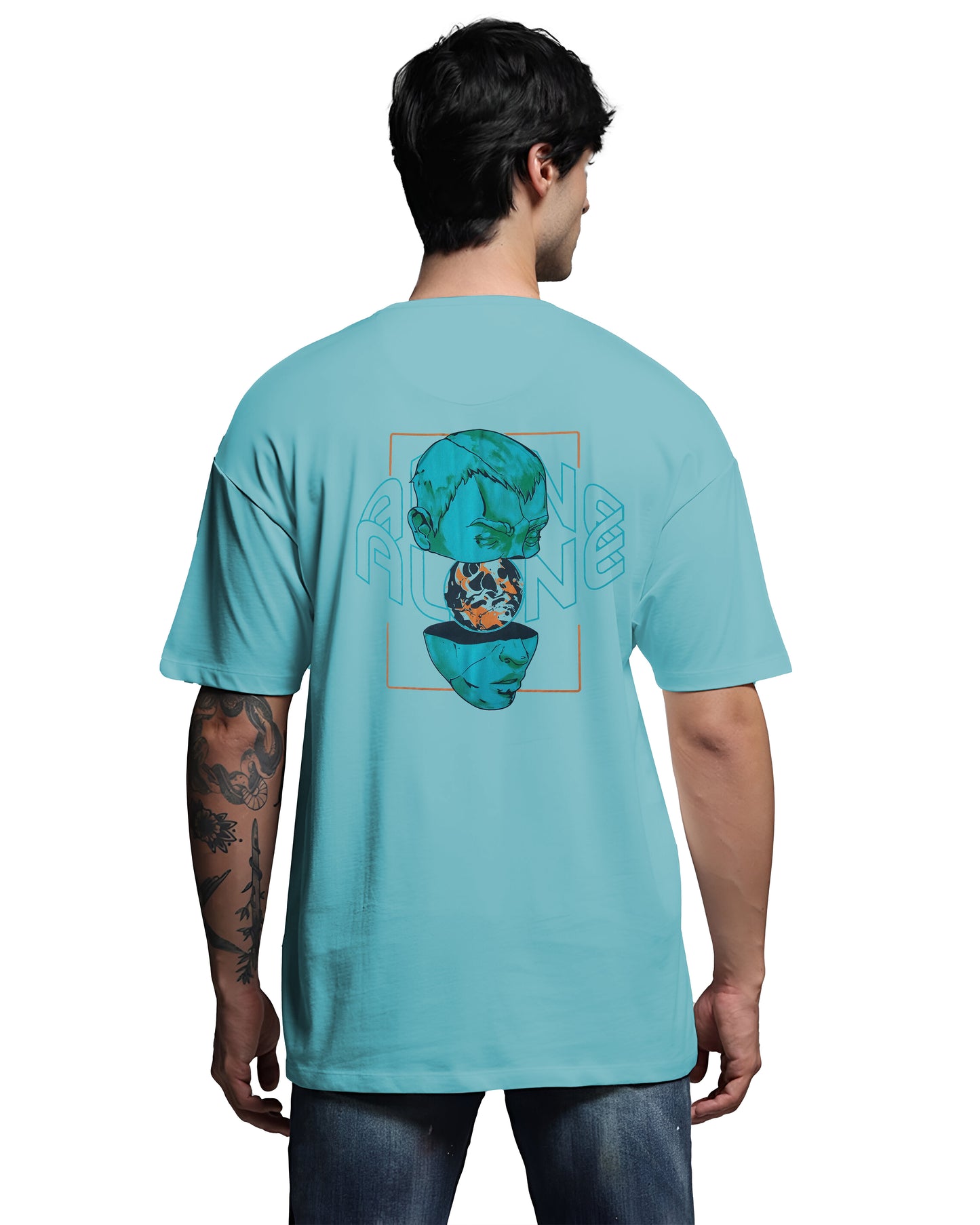Down Shoulder Printed T-Shirt