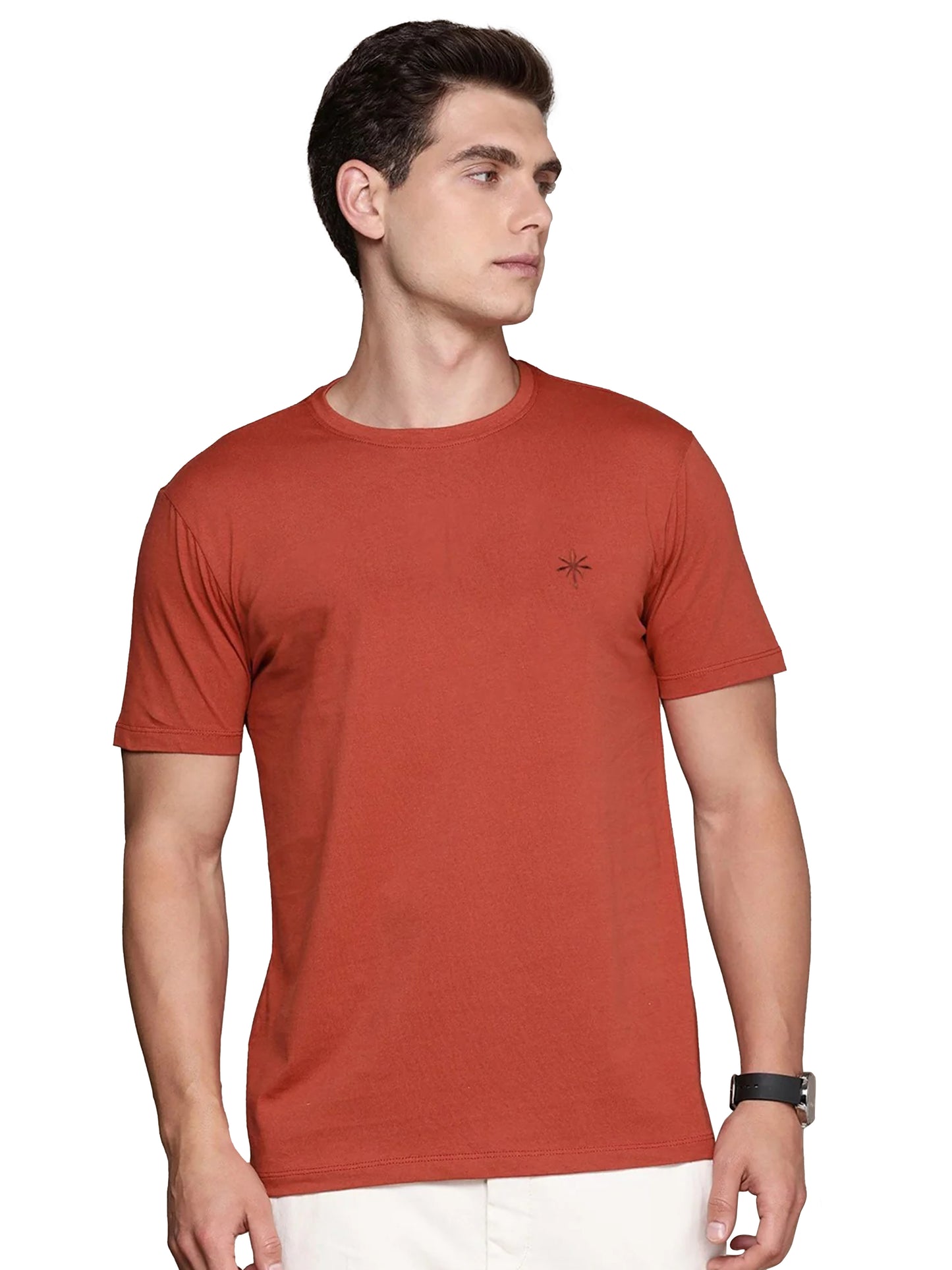 Embroidered Crew Neck T-Shirt