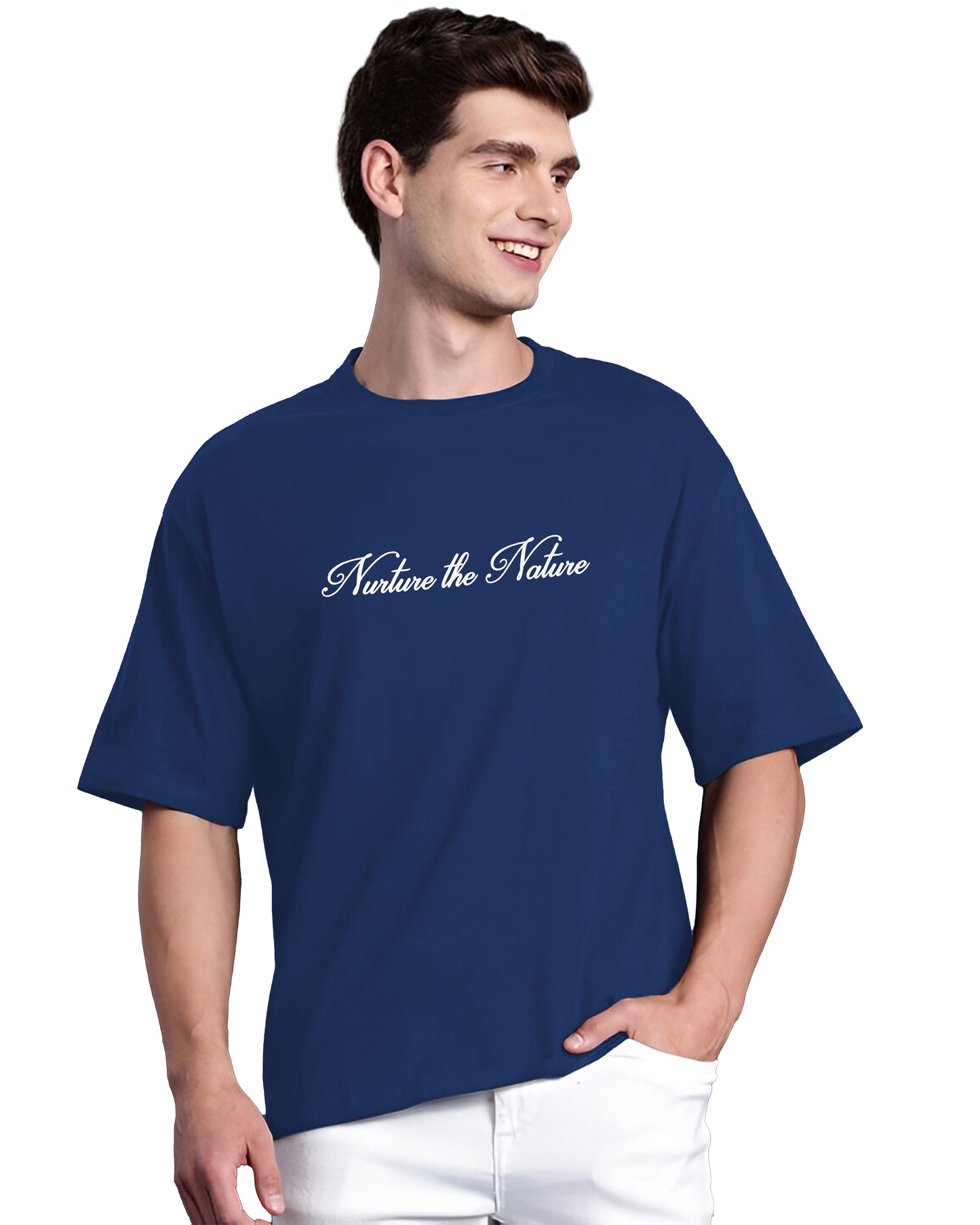 Down Shoulder Printed T-Shirt