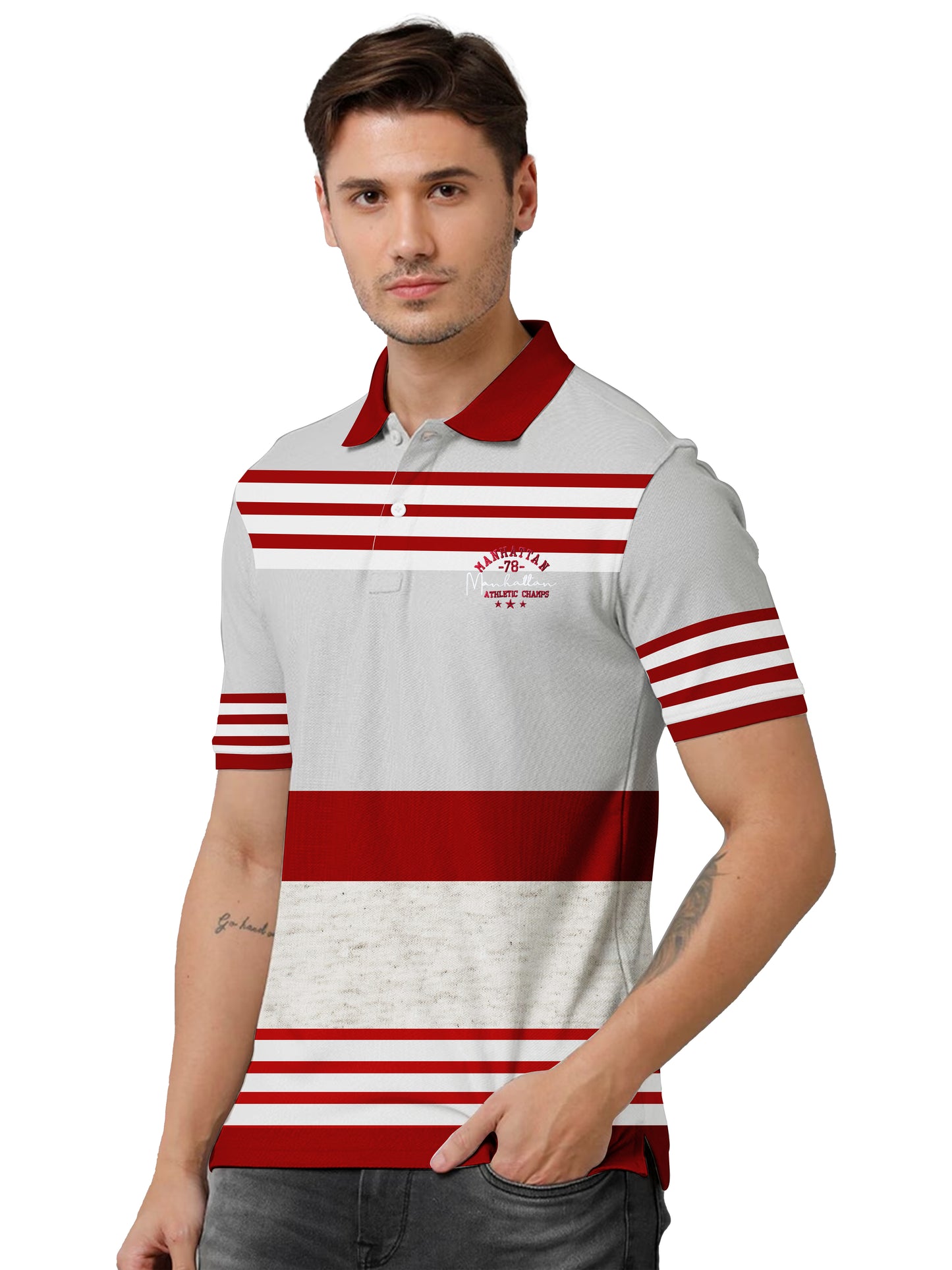 Striped Collar T-Shirt