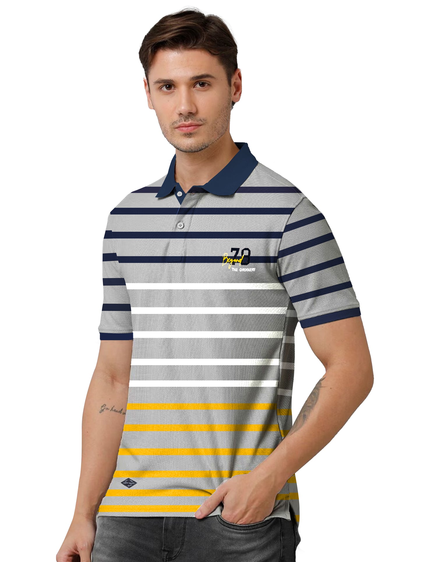 Striped Collar T-Shirt