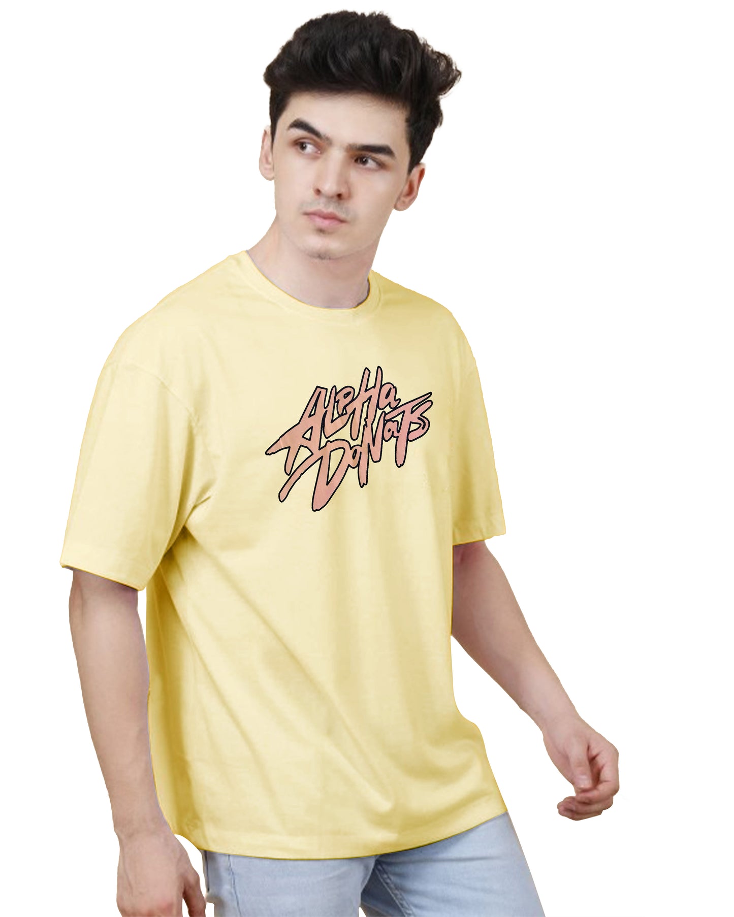 Down Shoulder Printed T-Shirt