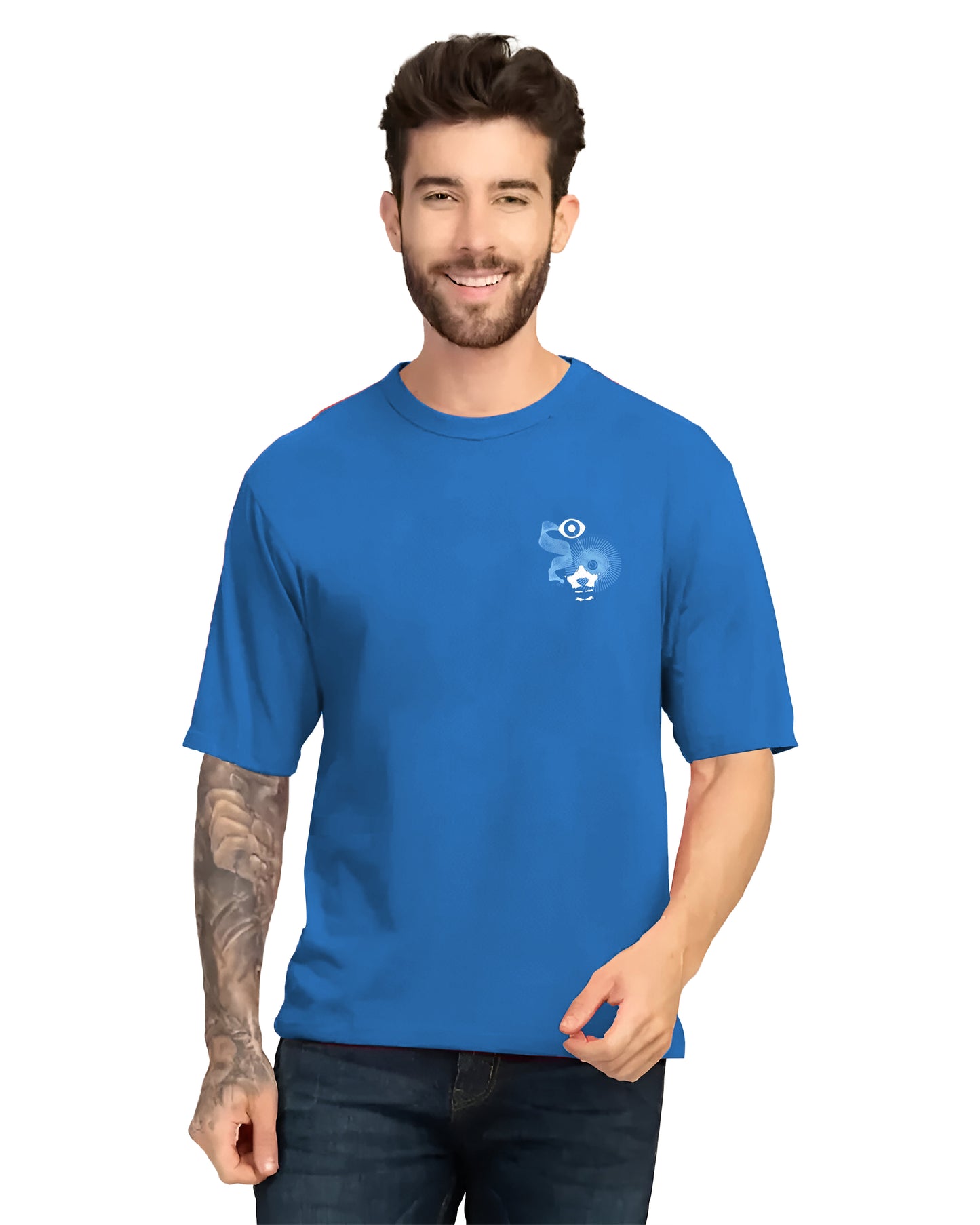 Down Shoulder Printed T-Shirt