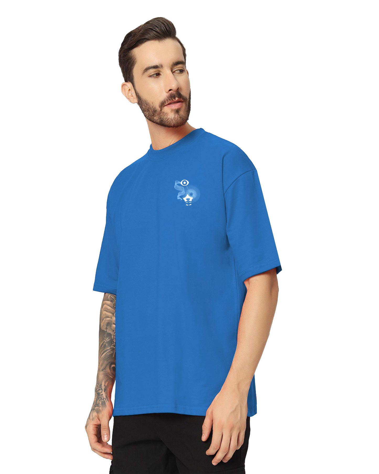 Down Shoulder Printed T-Shirt