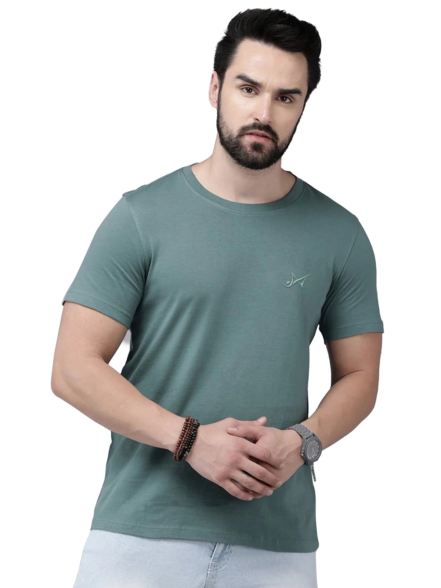 Embroidered Crew Neck T-Shirt