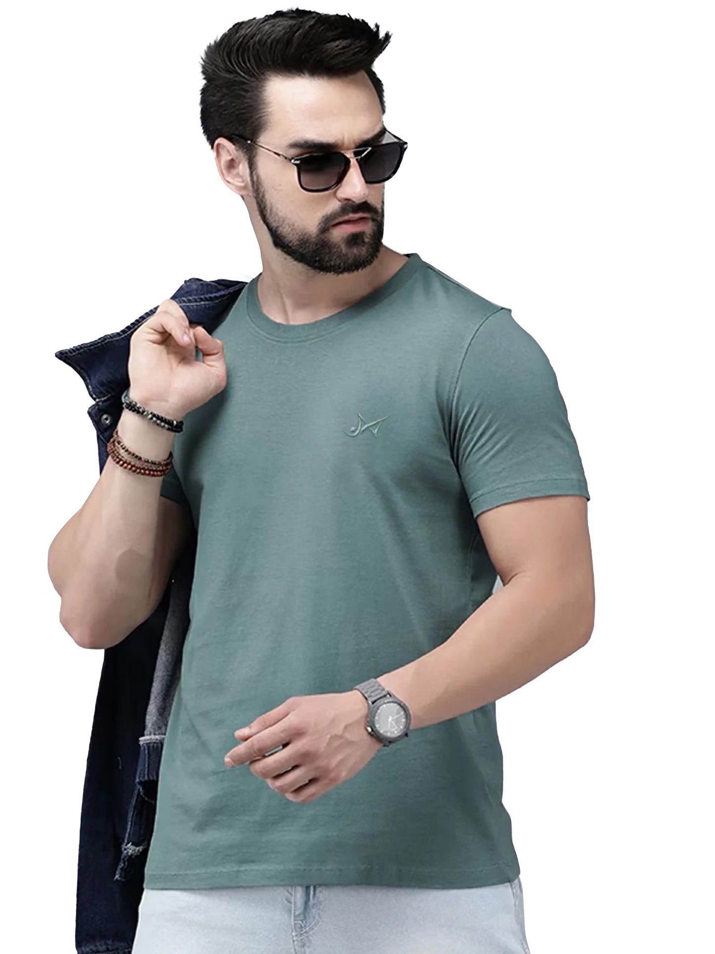 Embroidered Crew Neck T-Shirt