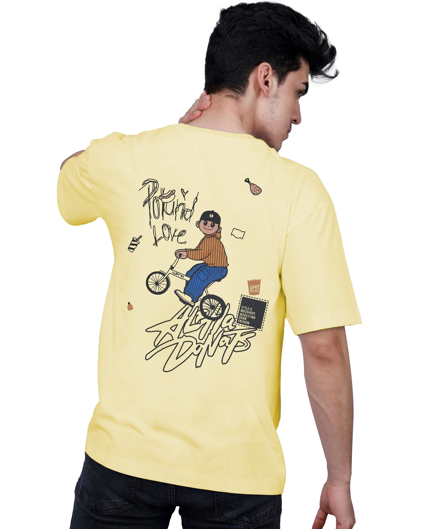 Down Shoulder Printed T-Shirt