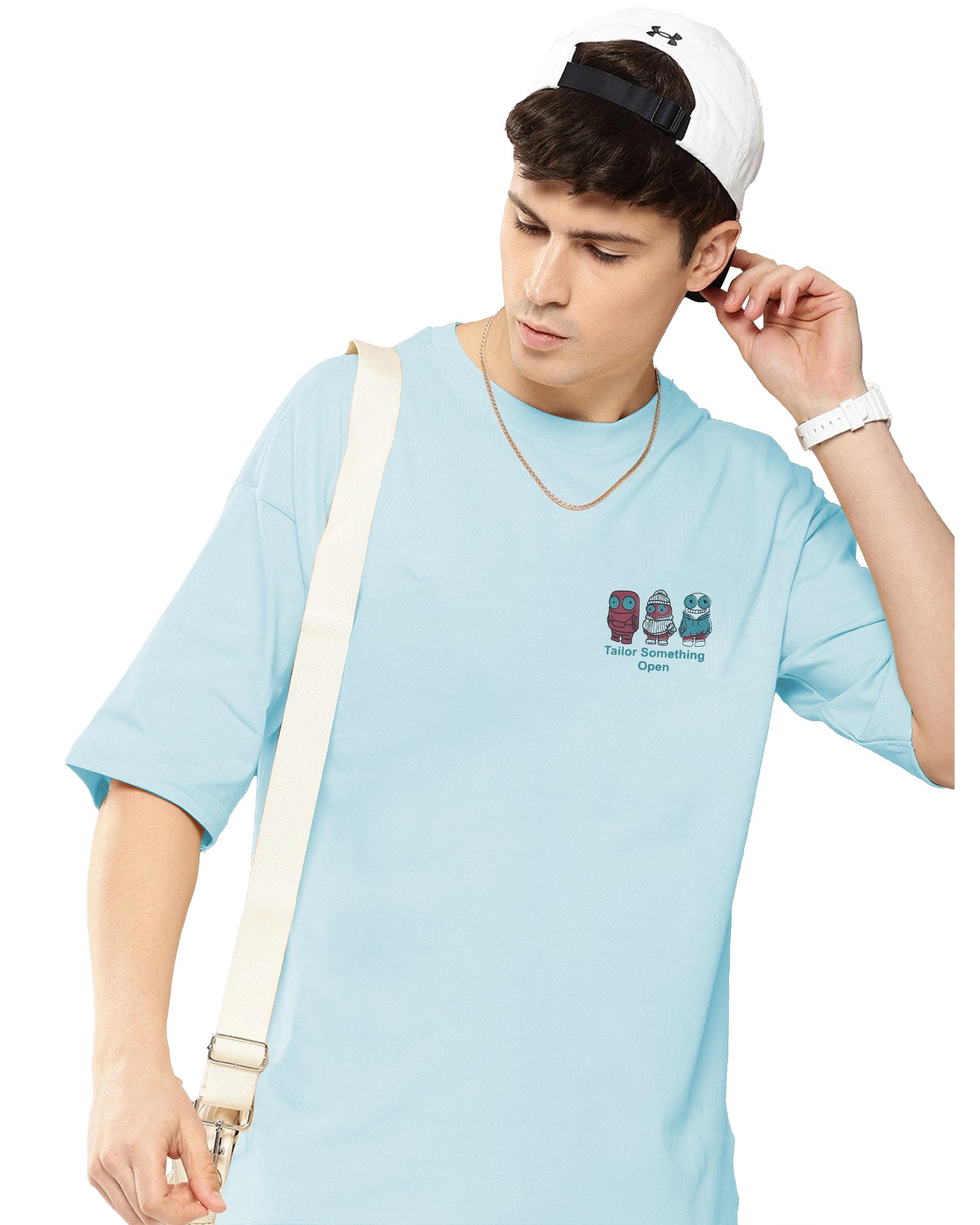 Down Shoulder Printed T-Shirt