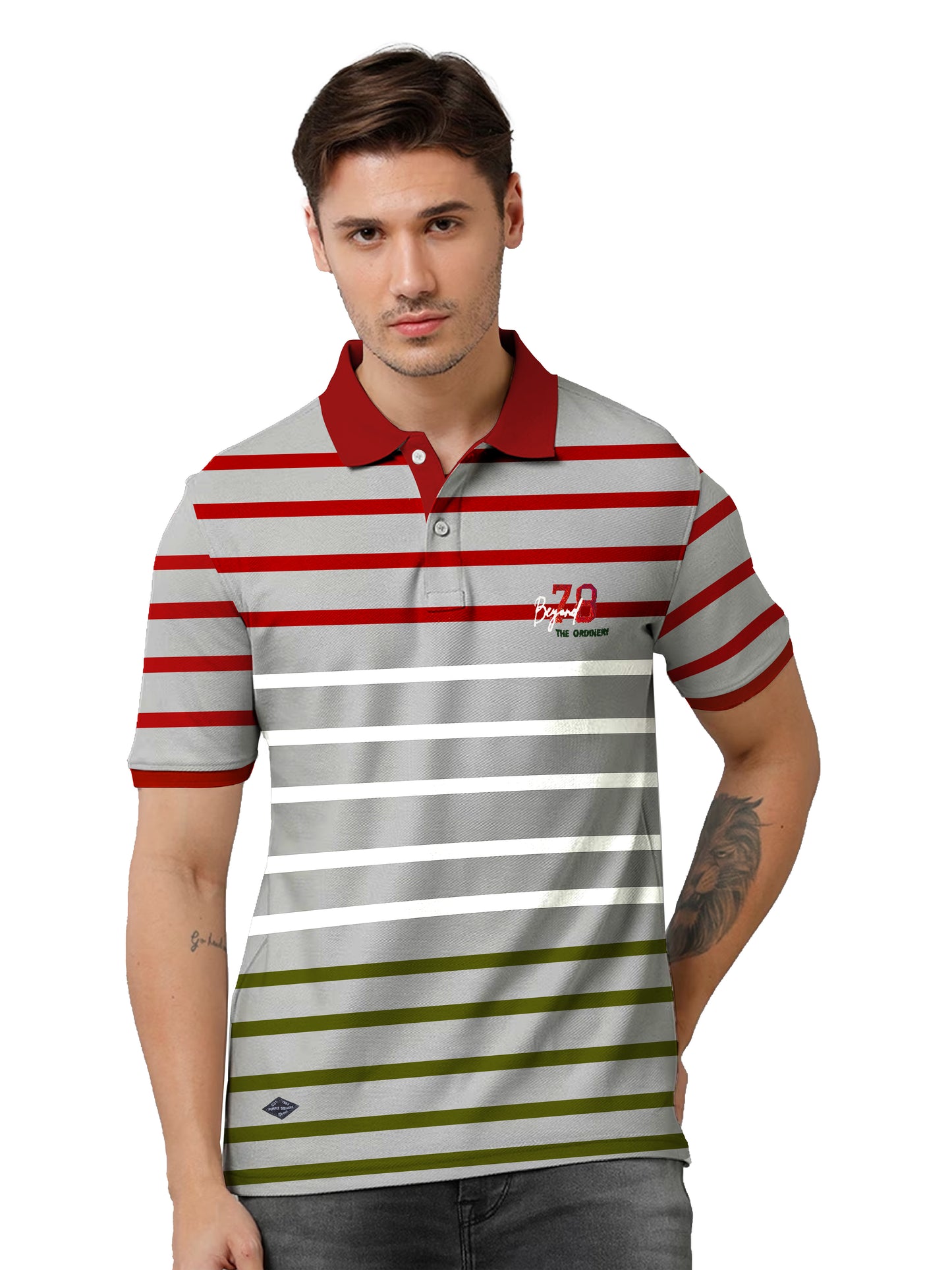 Striped Collar T-Shirt