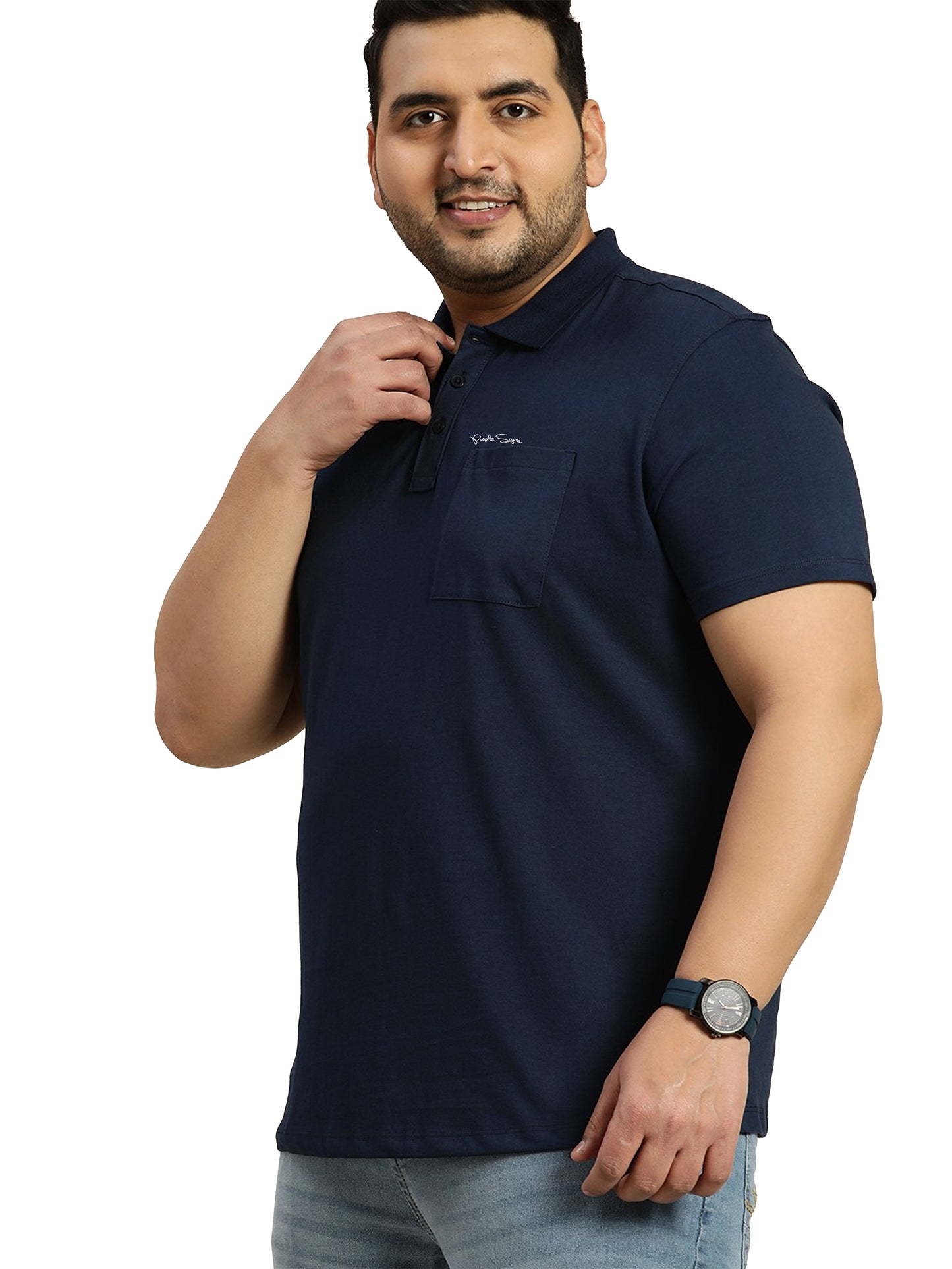 Embroidered Collar T-Shirt