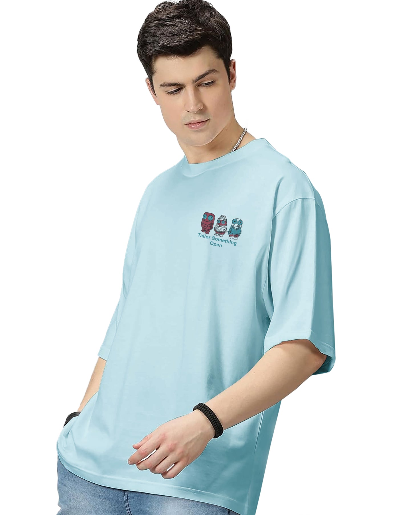 Down Shoulder Printed T-Shirt