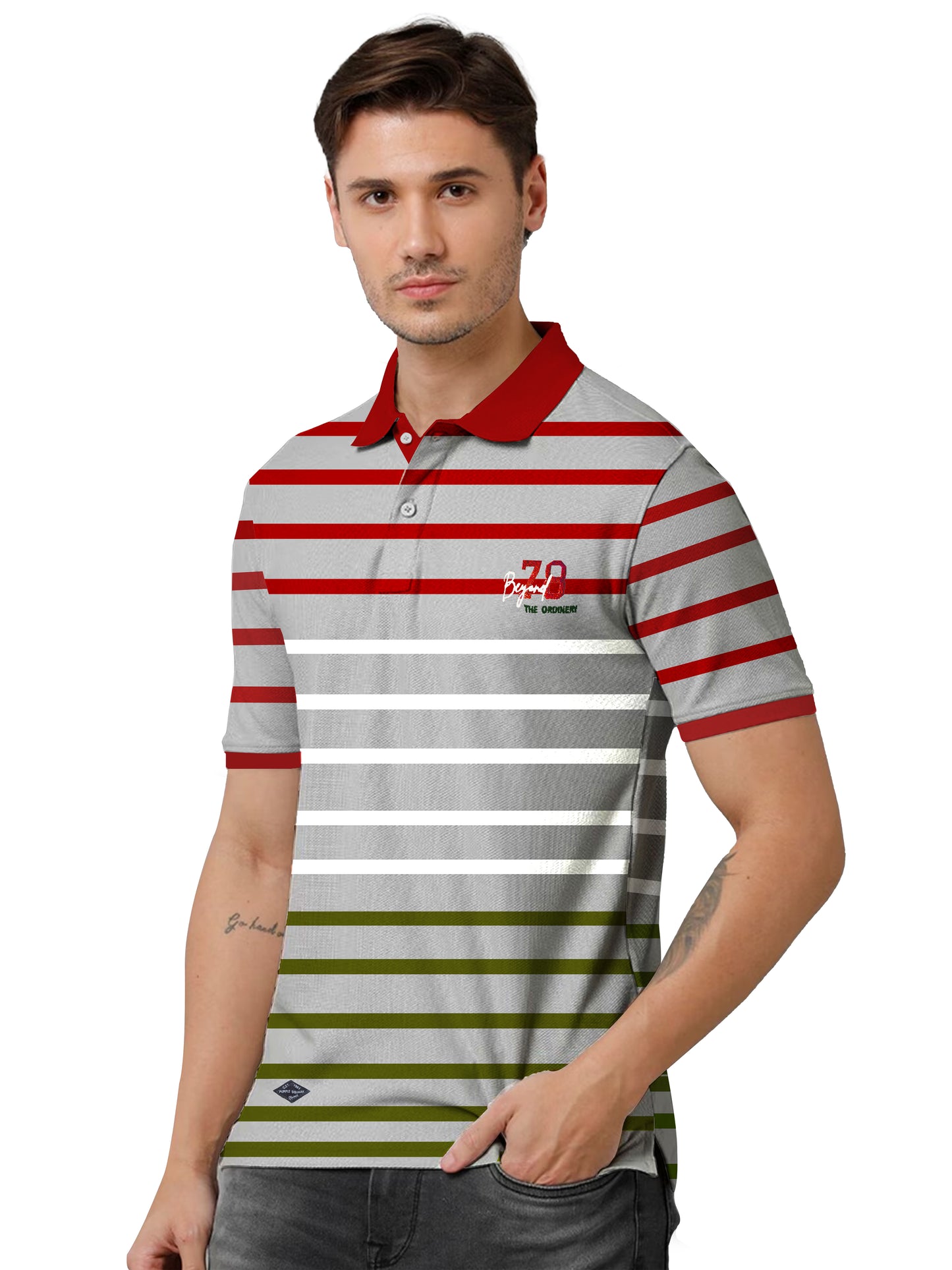 Striped Collar T-Shirt