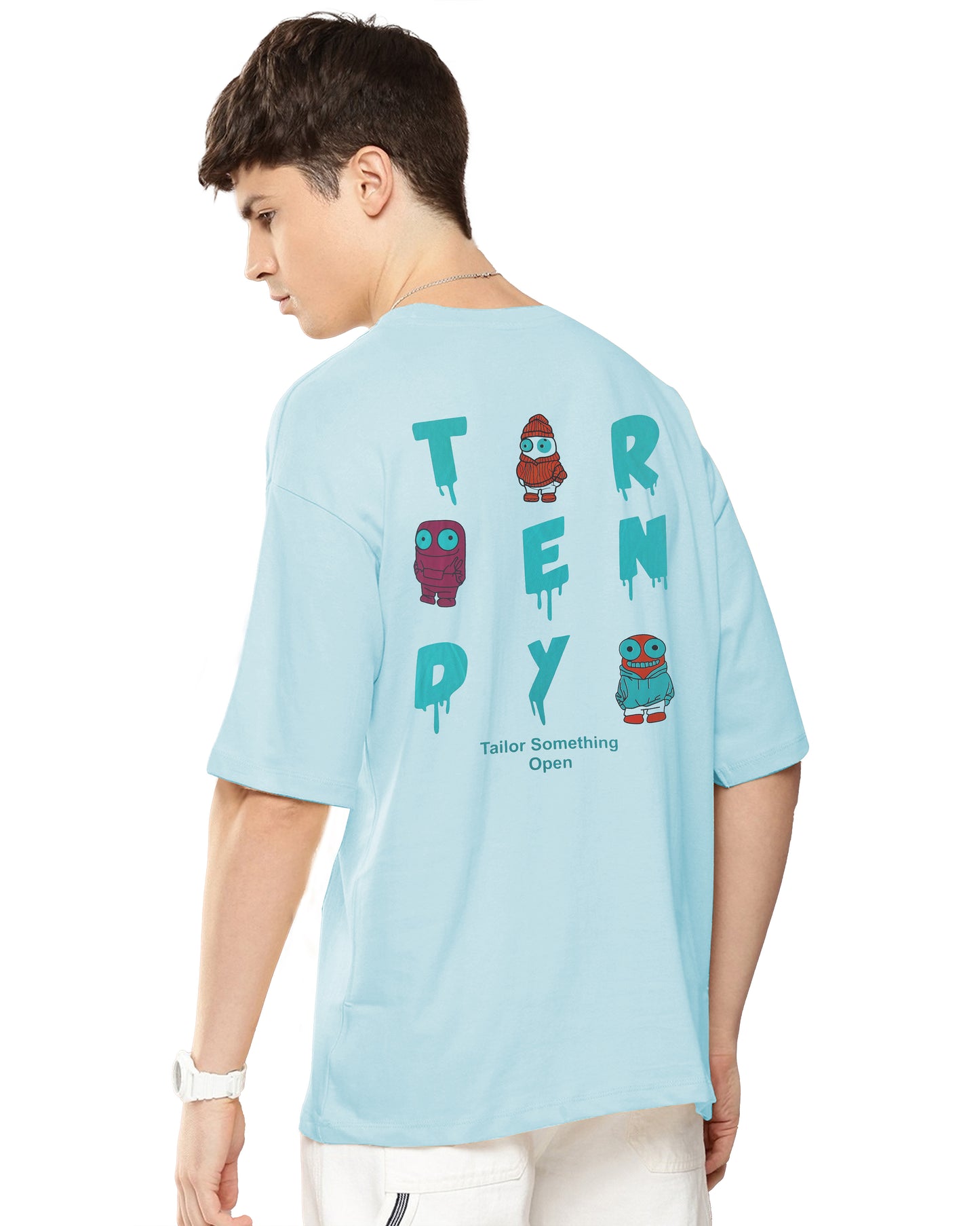 Down Shoulder Printed T-Shirt