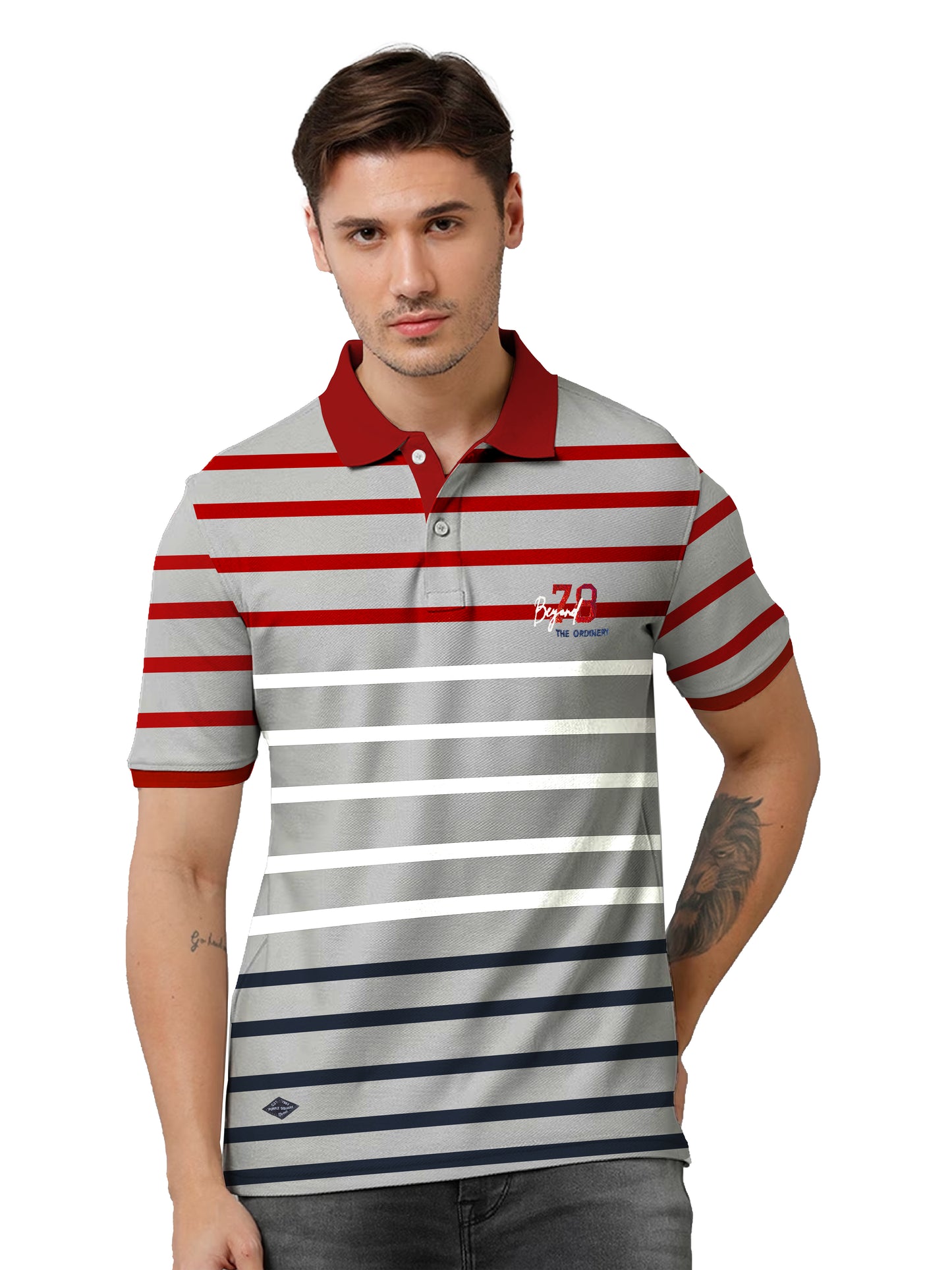 Striped Collar T-Shirt