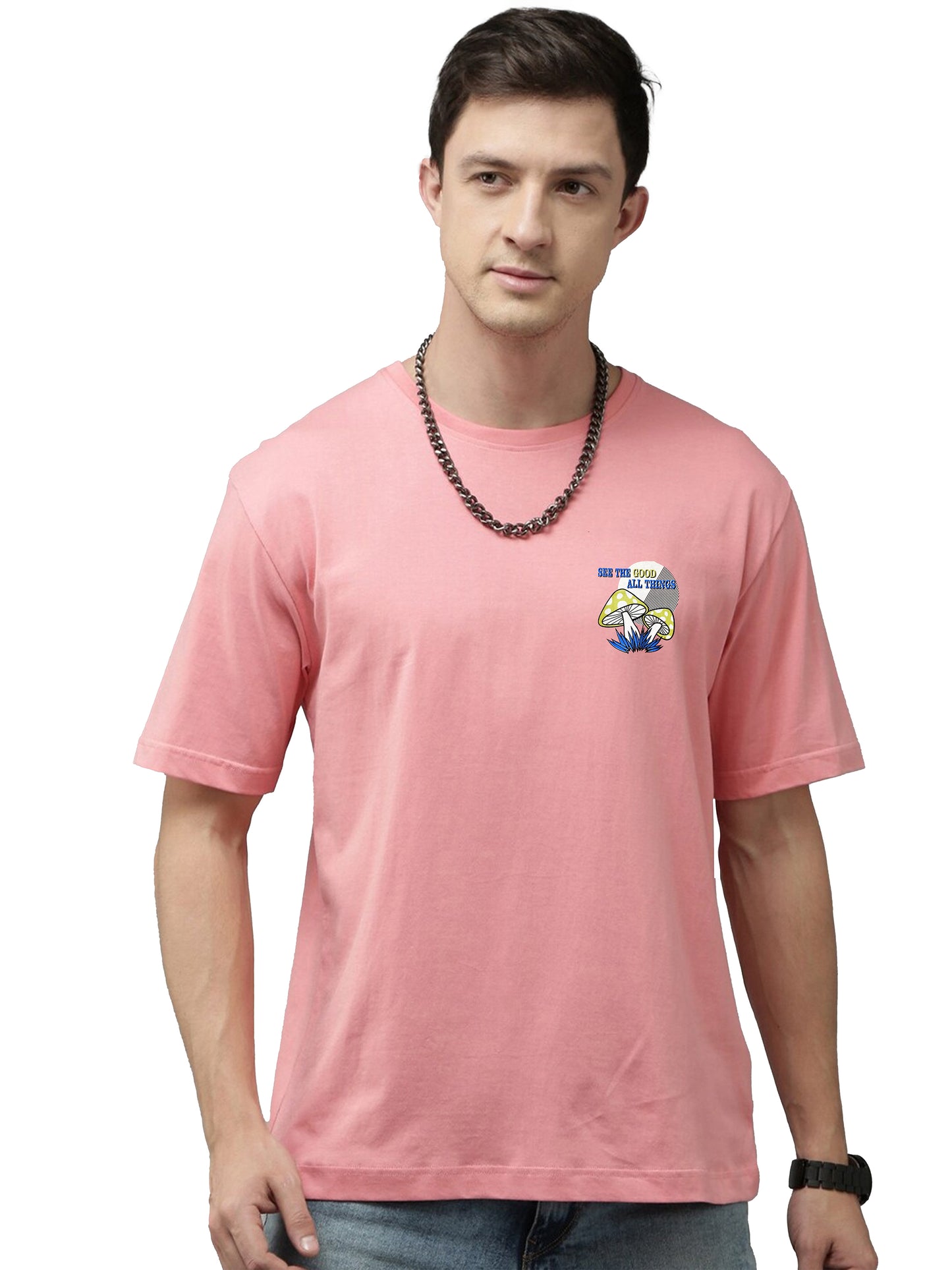 Drop Shoulder Printed T-Shirt