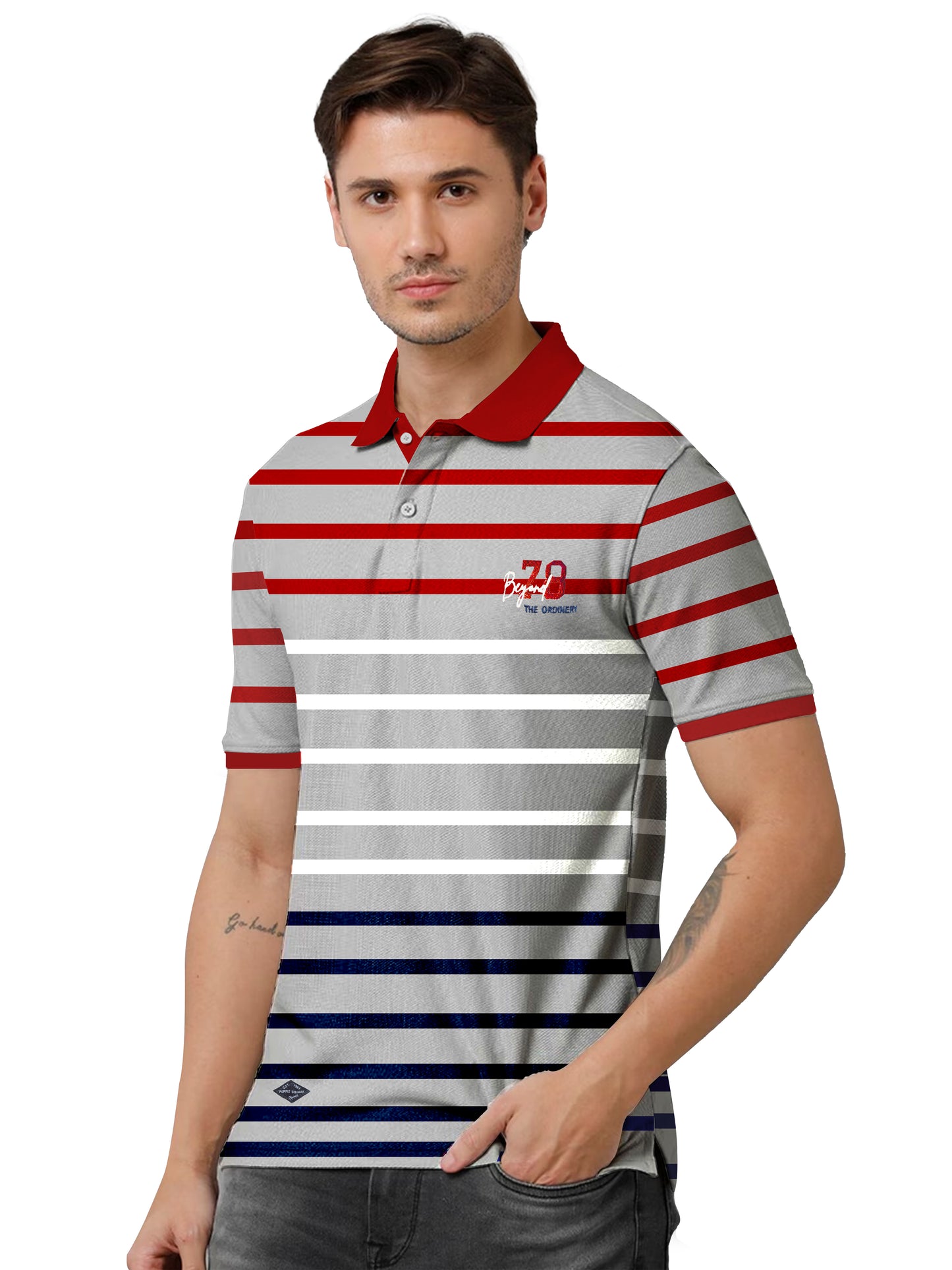Striped Collar T-Shirt