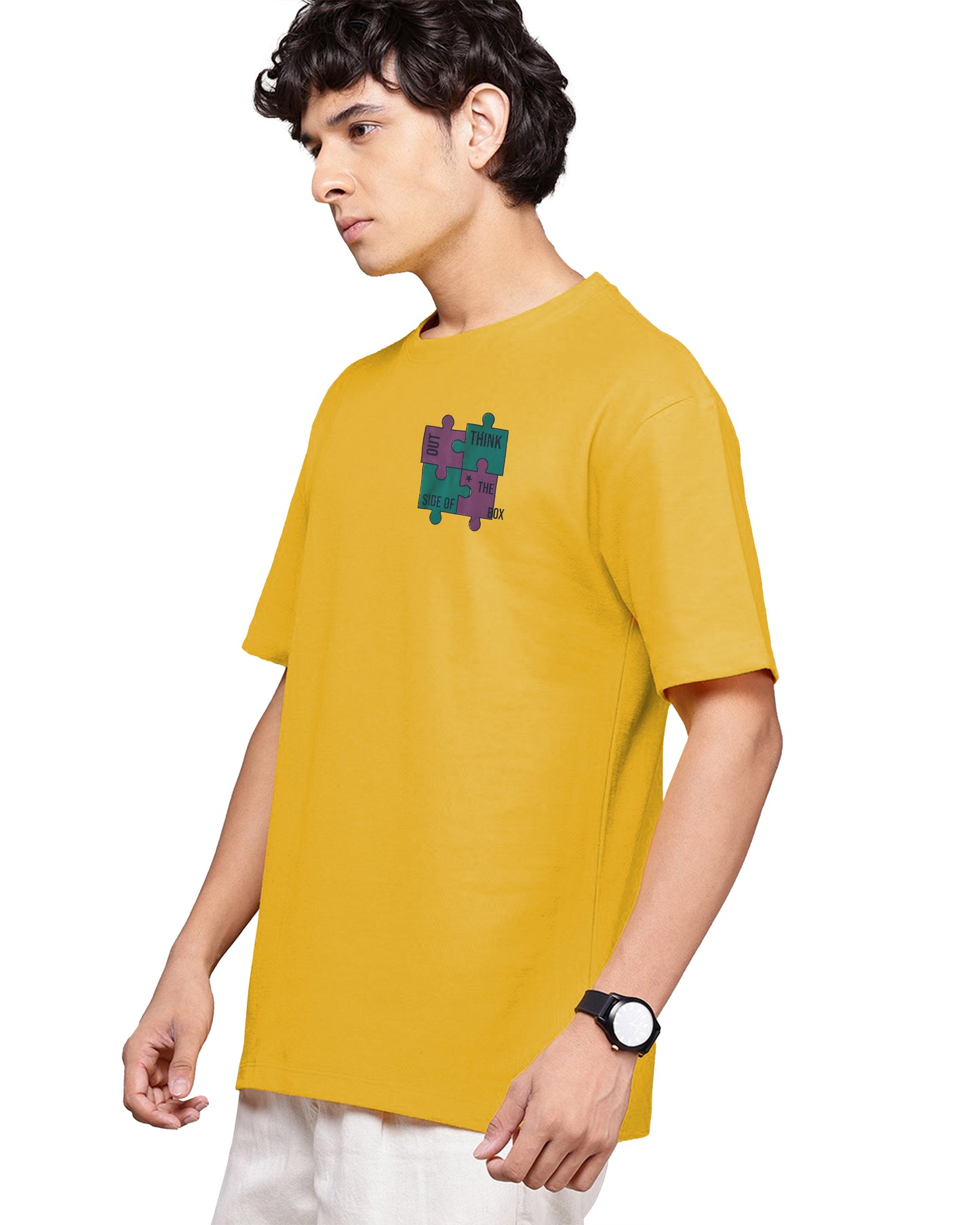Down Shoulder Printed T-Shirt