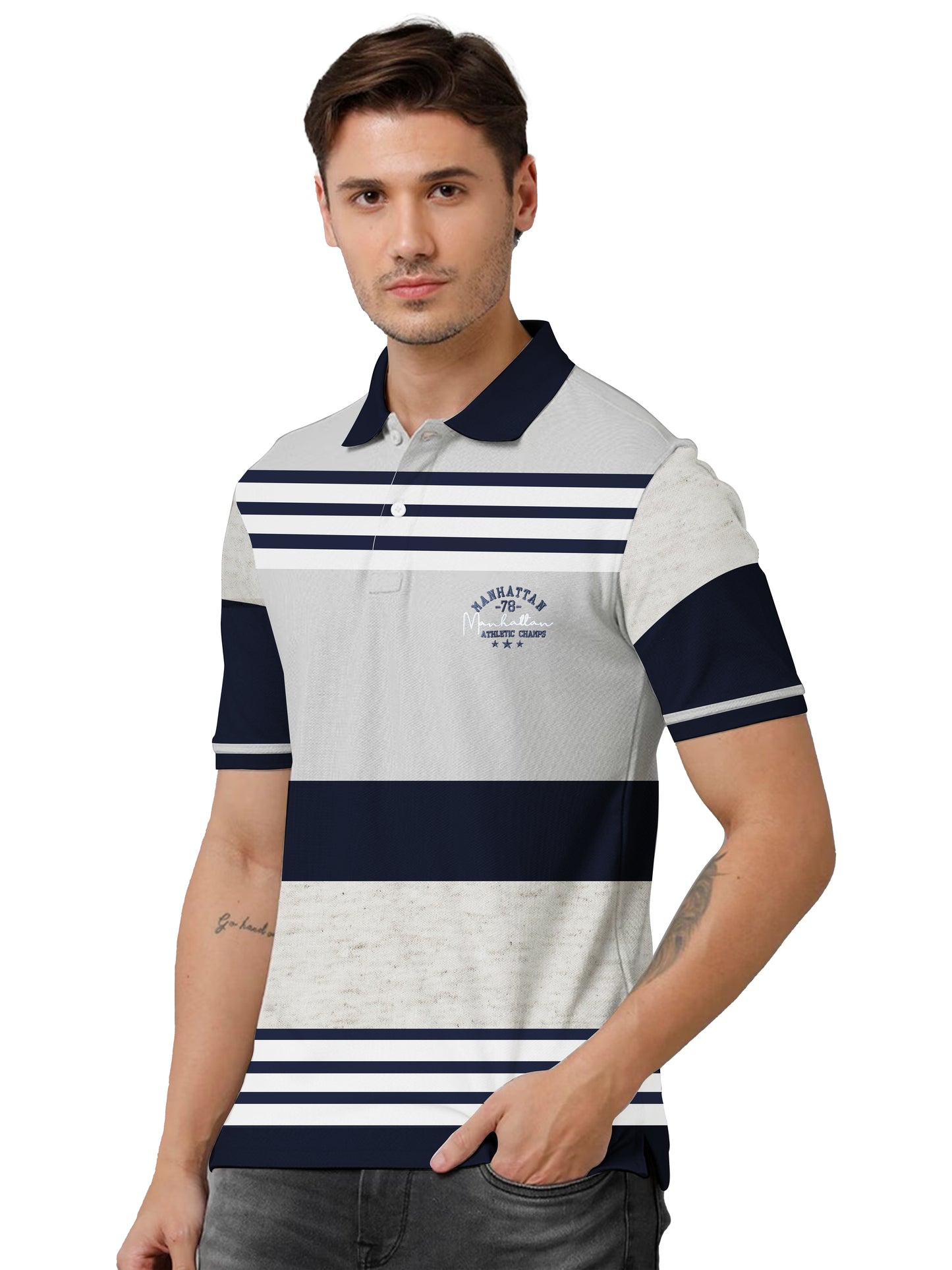 Striped Collar T-Shirt