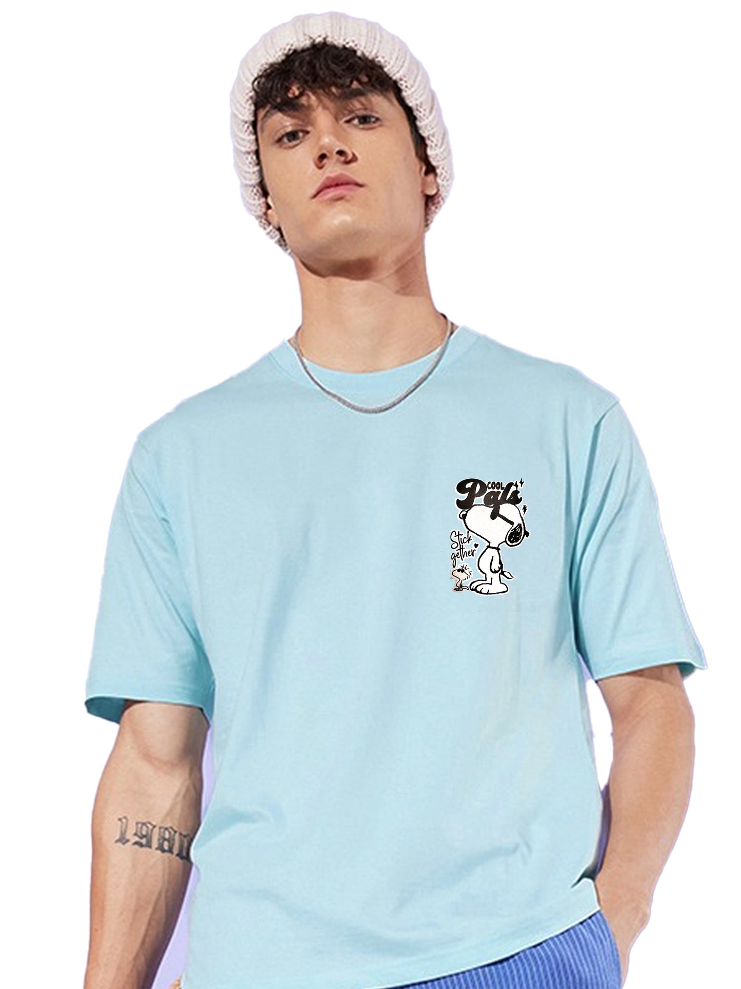 Drop Shoulder Printed T-Shirt