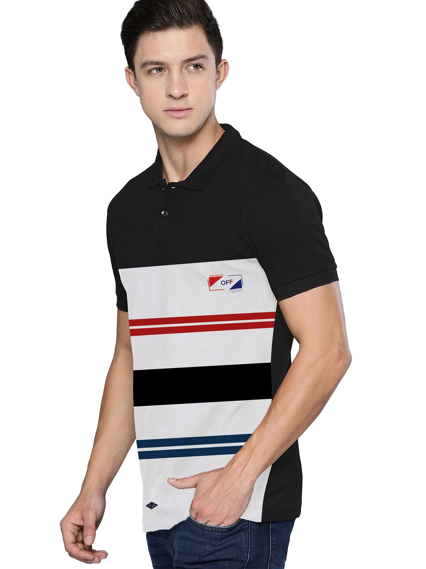 Printed Collar T-Shirt
