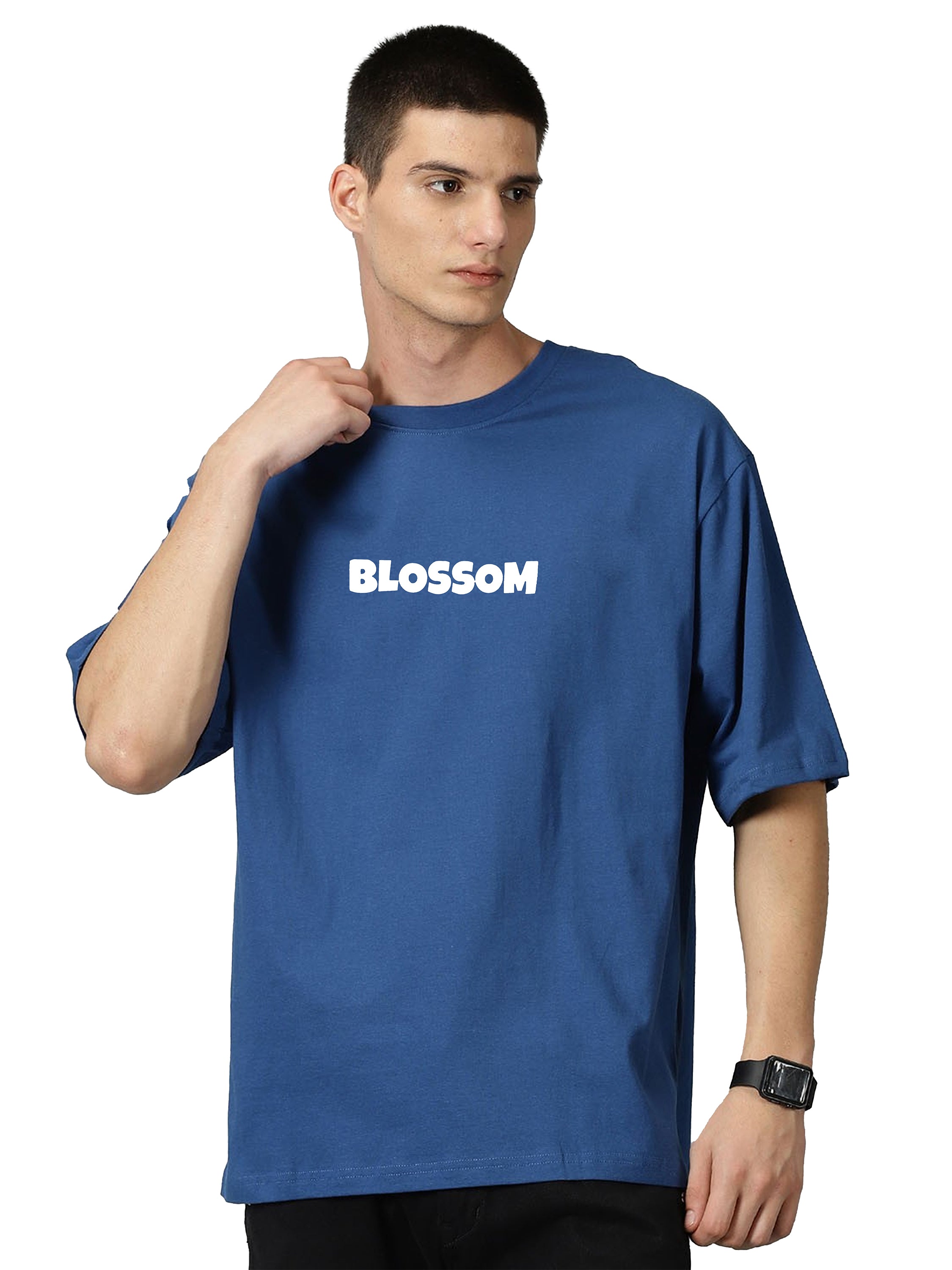 Drop Shoulder Printed T-Shirt – Purple Square