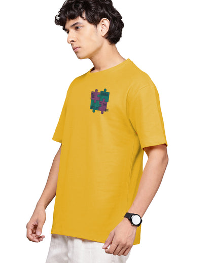 Down Shoulder Printed T-Shirt