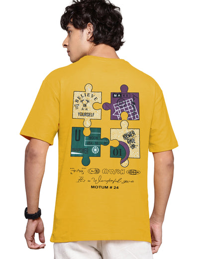 Down Shoulder Printed T-Shirt