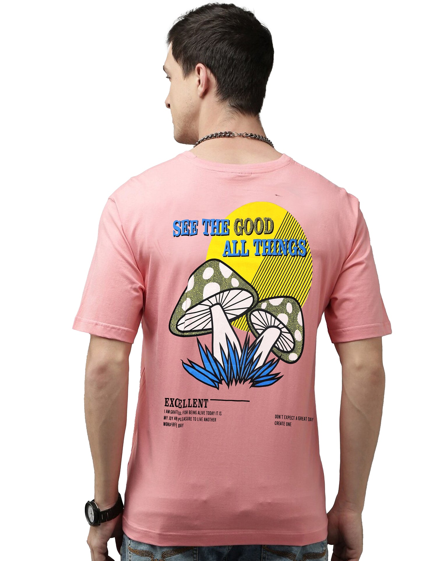 Drop Shoulder Printed T-Shirt