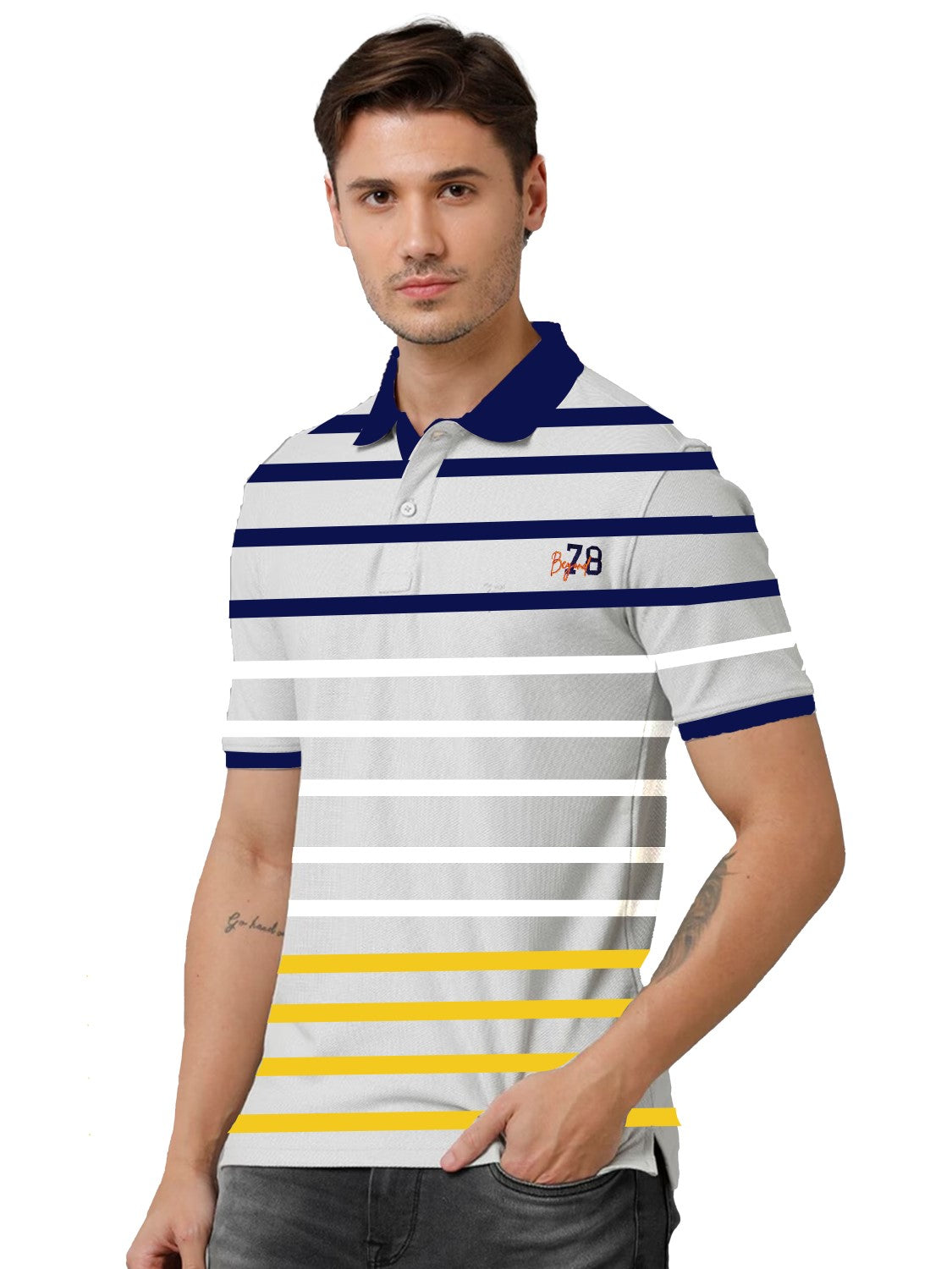 Striped Collar T-Shirt